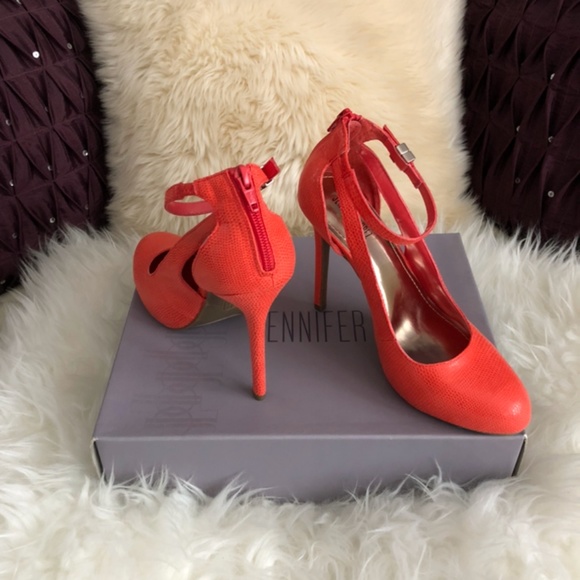 coral high heels